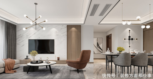 三居室|126平现代三居室,在沉稳中又不失活泼