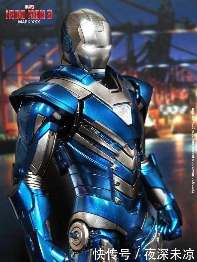 马克|钢铁侠蓝色战衣你见过吗马克30,银蓝色战甲,究极蓝钢,超帅