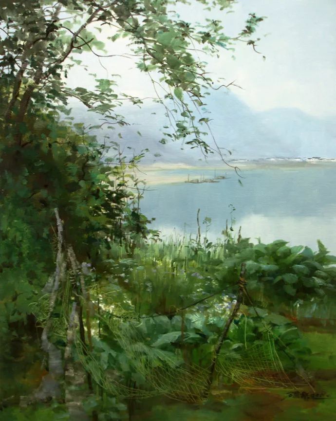 笔触|国画意境,油画笔触——石建都 笔下清新唯美的诗意油画