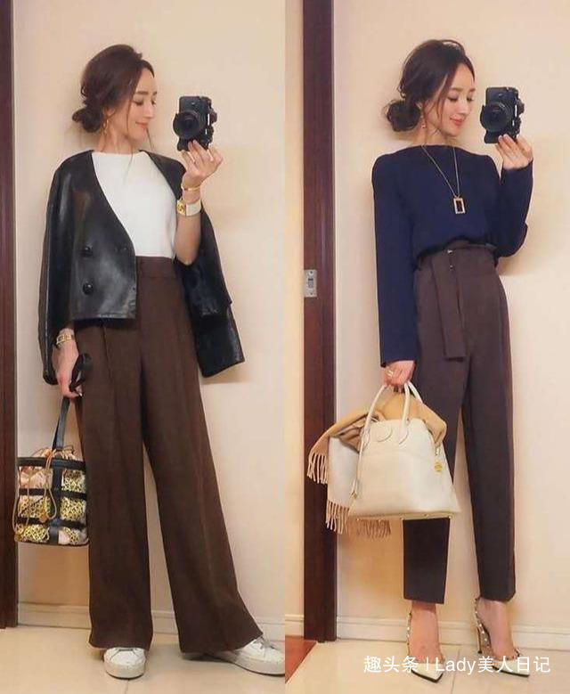 大长腿 仅158高、两个孩子的辣妈,她的轻熟风穿搭,才值得中年女人借鉴