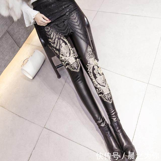 身材 黑皮裤时装搭配,塑形瘦腰,展现女性婀娜身材