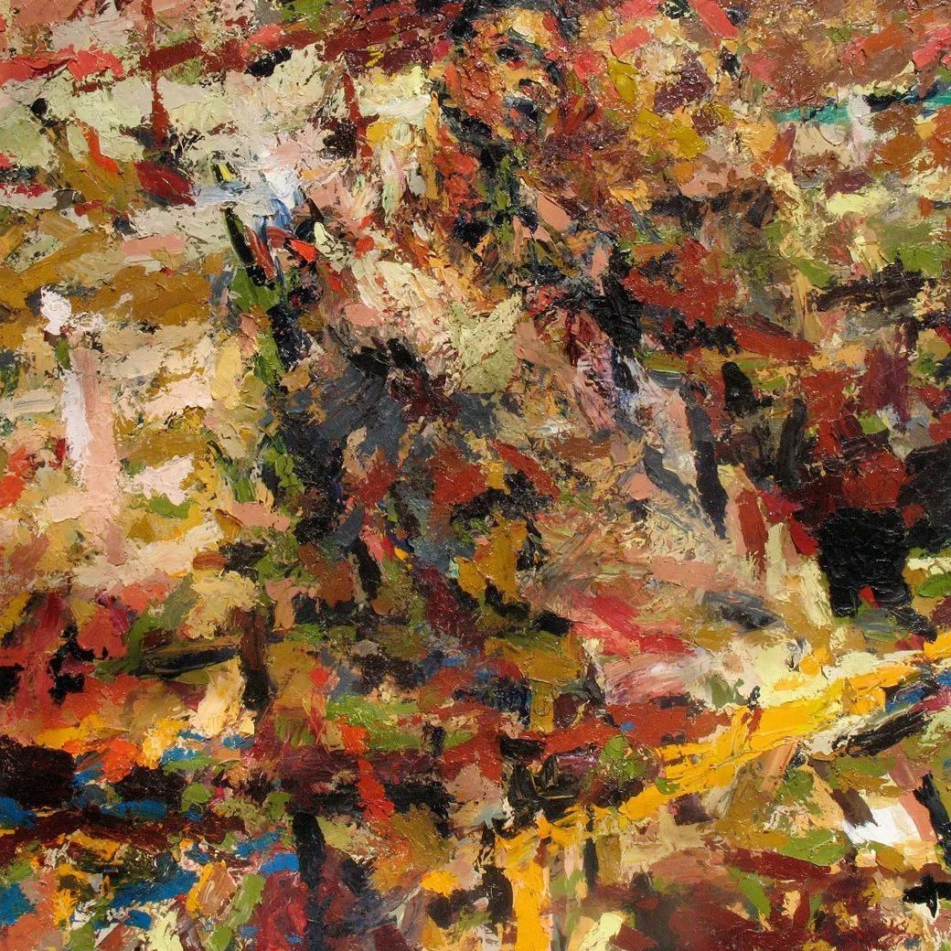 纹理&他将杂碎的色块,厚重的纹理,融于画中的人物