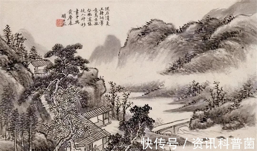 山水画&他贵为“四王”后一山水画大家,他的蝉衣皴,清新细腻,苍润兼得