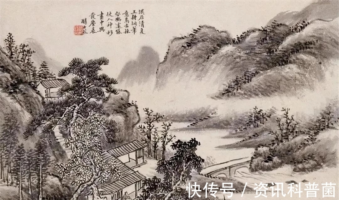 山水画&他贵为“四王”后一山水画大家，他的蝉衣皴，清新细腻，苍润兼得