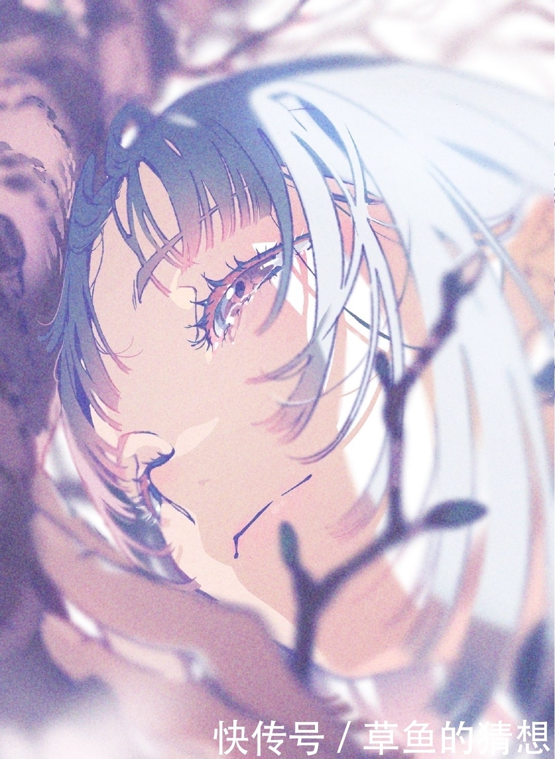 插画作品|插画里的脸部刻画,配色和元素绚美华丽,色彩让人很惊艳