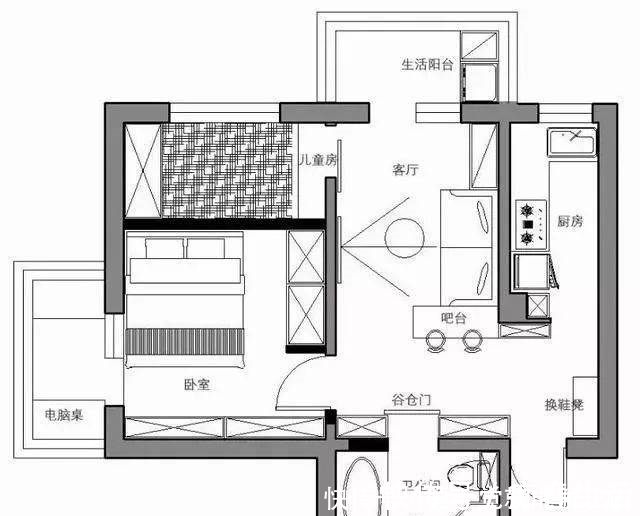 金窝银窝|55平新房，主卧做个小改造，完工实用极了，一家三口入住太幸福！