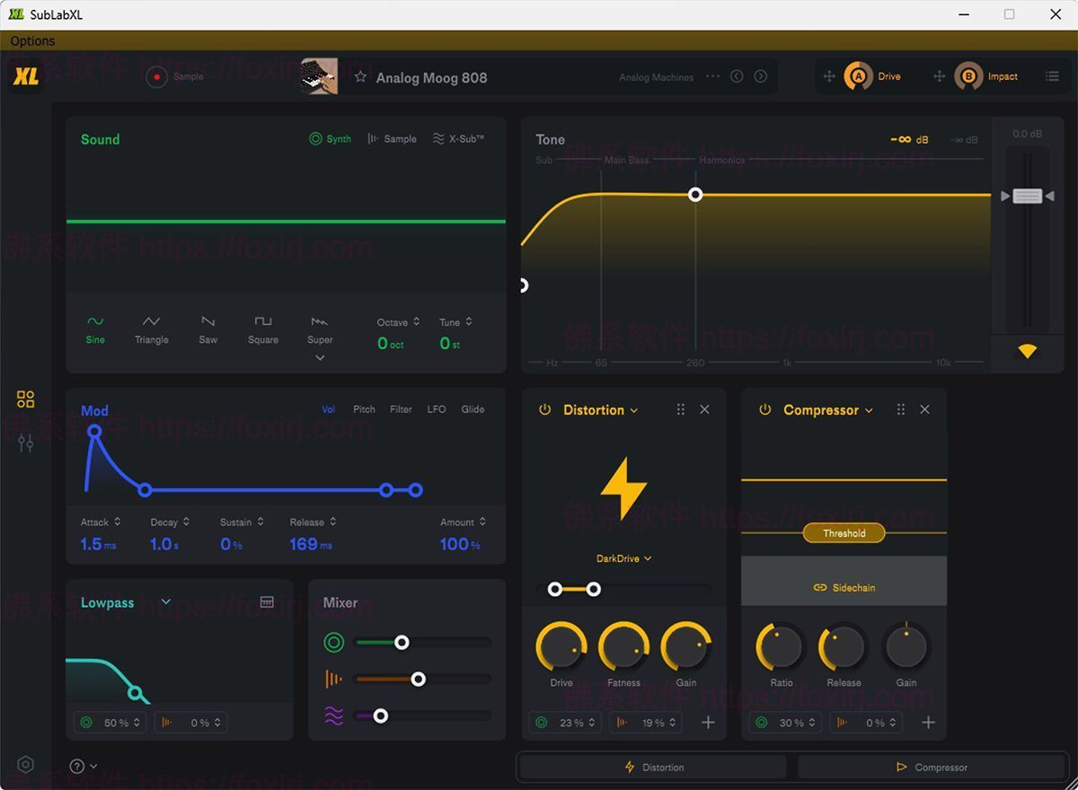 SubLab XL v1.0.4 Beta 2 808低音合成器-下载否