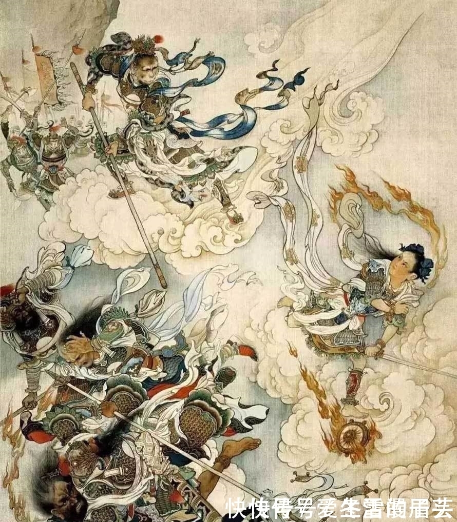 闹天宫#衰落的连环画:刘继卣的8张闹天宫,画出一个叱咤风云的孙大圣!