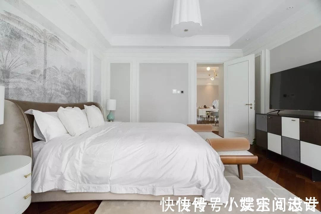 空间|270㎡精装房软装设计,简洁、纯美的温馨轻法式风