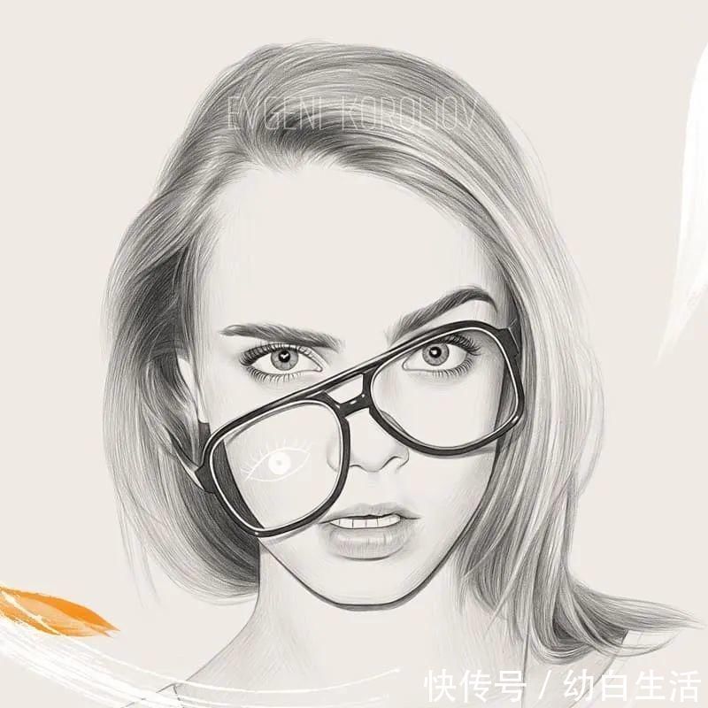 手绘$总被怼素描画得像头盔,瞧她用自动铅笔画,笔笔都是功力,厉害了!