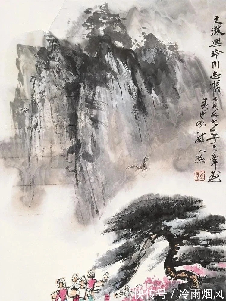 山水画&陈大章的山水画,气势大!