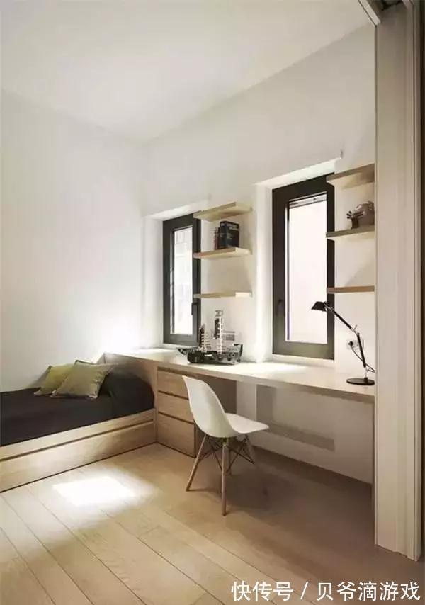 飘窗|不用专门预留书房了,这种卧室书房一体的设计最实用!