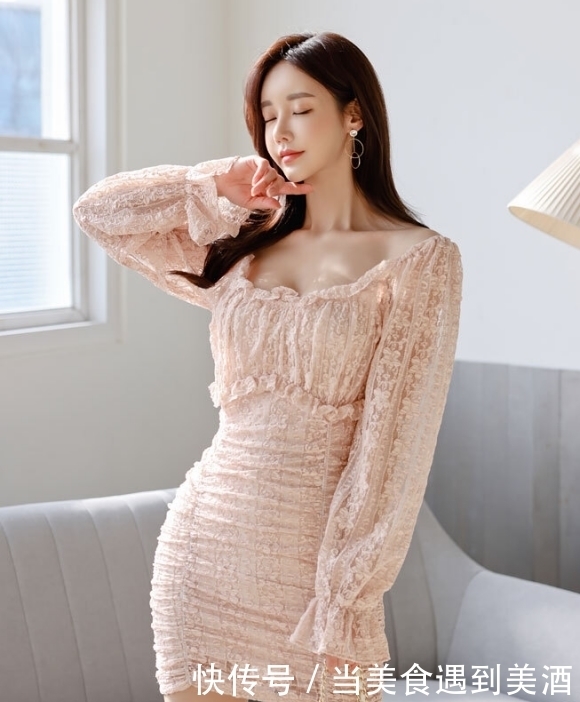 美人图鉴孙允珠：花间梦雅脂粉绫罗百褶包臀裙