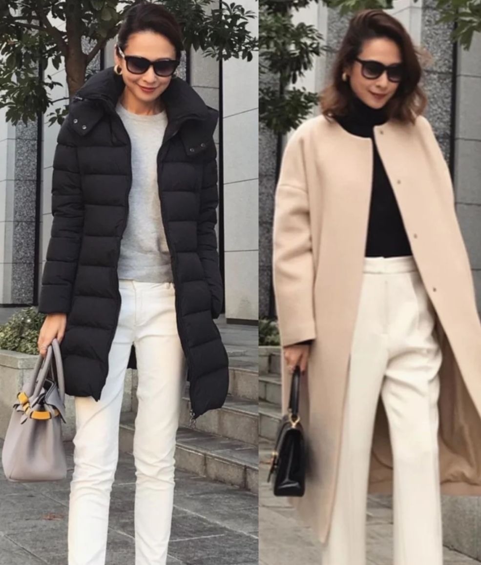 腿型 50岁的女人高级比减龄更重要,这位博主太会穿,每一套都很优雅