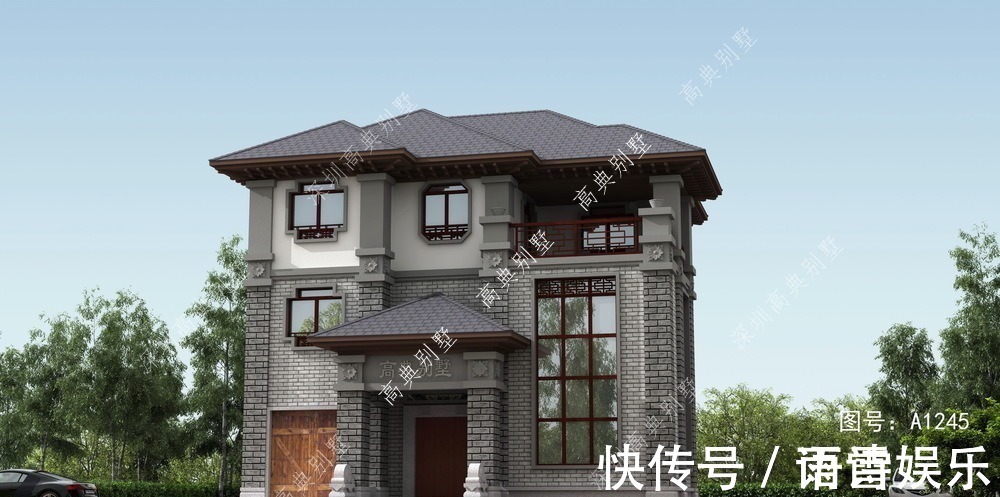 三层|中式三层别墅,户型方正,四面通风,采光极佳。