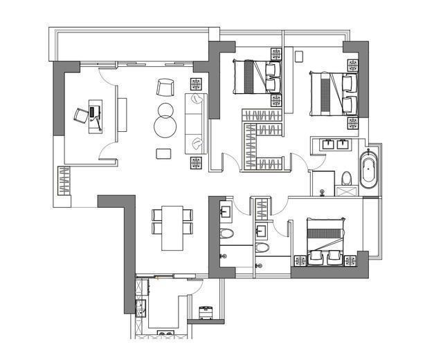 黑白灰|172平现代风高级灰美家，简约设计不简单，开启舒适度假生活