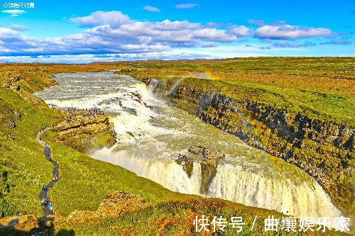 激流|冰岛著名的“黄金瀑布”，激流倾注，气势磅礴，还流传着感人故事