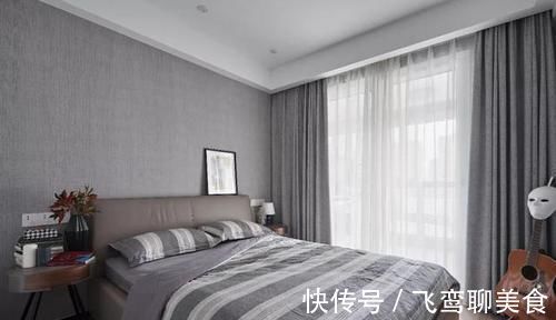 卧室|110㎡轻奢两居，高级灰+烟粉，个性独特的品质感让人惊艳!