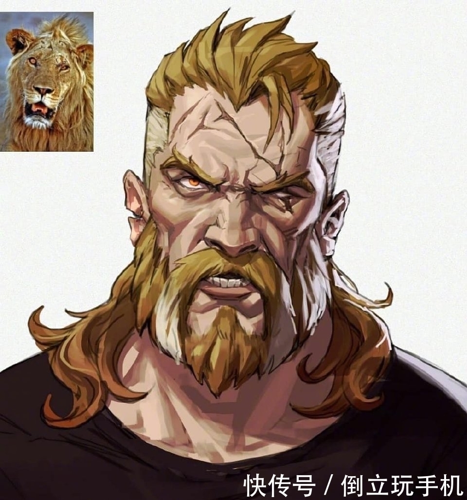 鳄鱼|画师绘制另类拟人化，野兽们拥有人类外形，鳄鱼眼神太凶