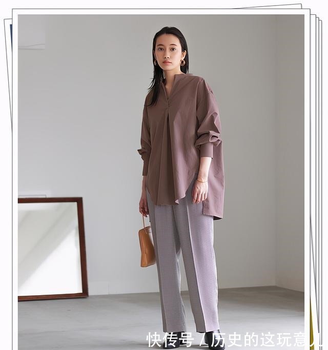 棕色 紫色上衣现在也很时髦,轻松完成秋季的优雅穿搭!