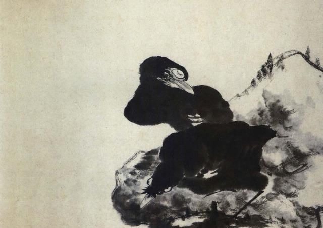 过来人!八大山人画了一只鸟,眼神忧郁,放大10倍,看懂的:都是过来人