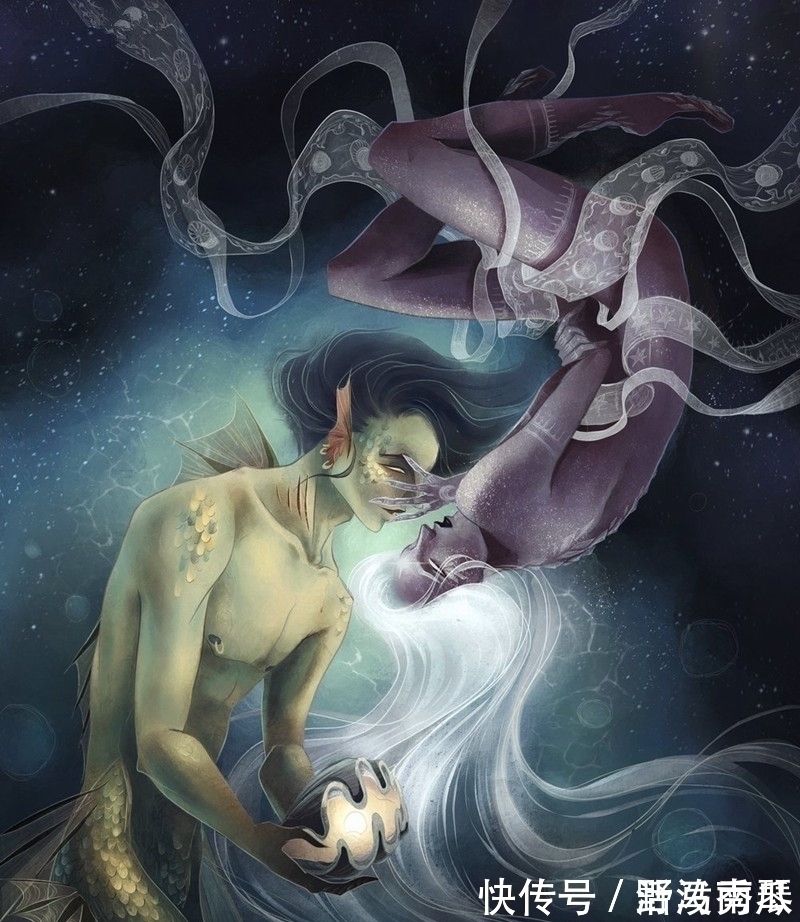 外国@外国画师的“国风画”,颠覆了传统的鬼魅,从恐怖变成了绝美