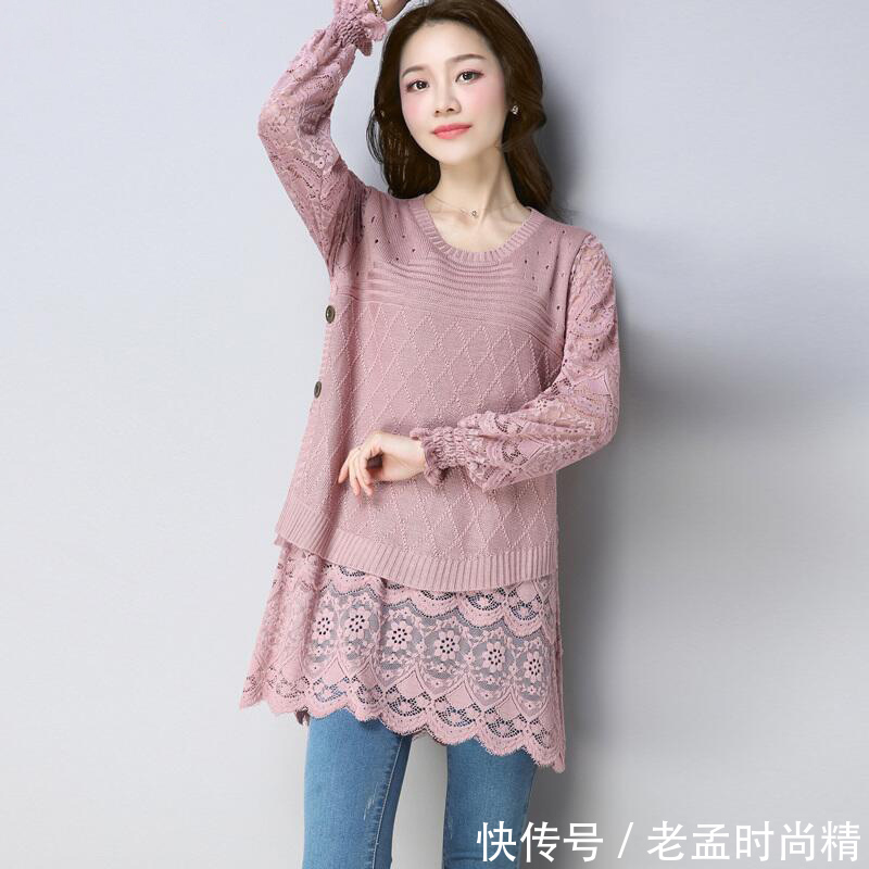 优雅|最近超火一款薄毛衣:叫“樱花粉”,春天搭小脚裤,贼美贼显年轻