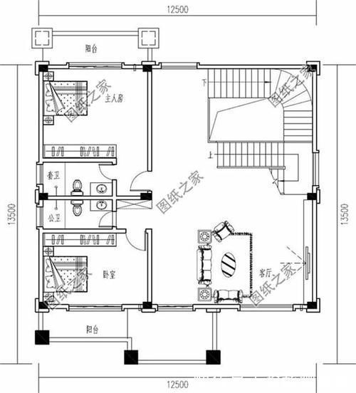 客厅|独栋三层农村别墅图片，实用多一点，适合农村的自建房