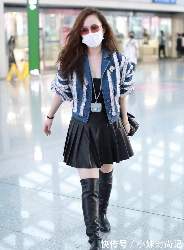 霍思燕换了风格像换了个人，穿牛仔衣配短裙，真不怕杜江认不出