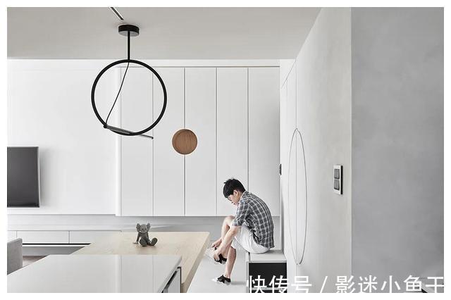 玄关|56㎡小宅,两房变三房,半平米不浪费,一家四口人住太舒服了!