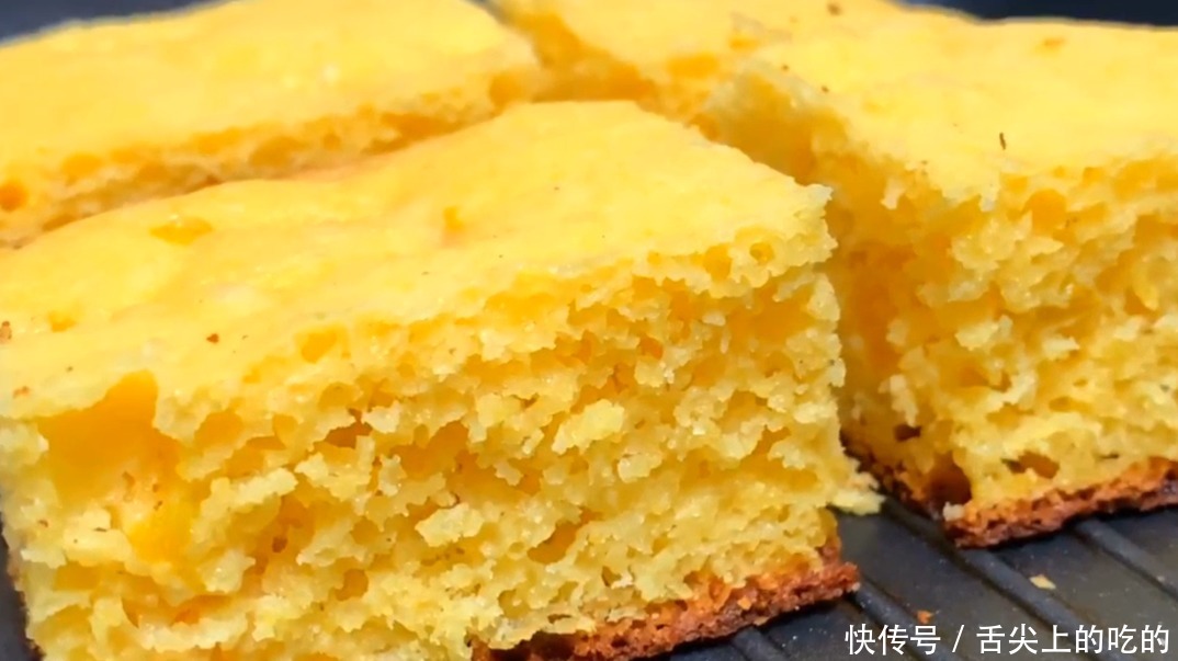 4个鸡蛋，一碗玉米面，教你做发糕，不用烤箱电饭锅，比蛋糕好吃