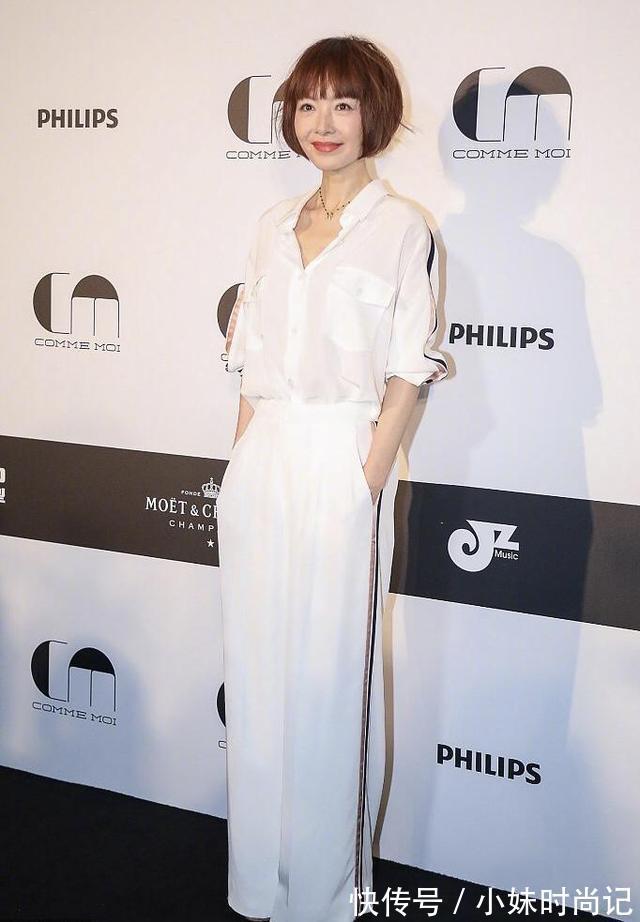匀称|陈鲁豫这次穿对了，波波头配一款西装式黑白拼接连衣裙，气质全开