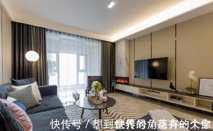 客厅|晒100平米新房,全屋相当大气耐看,尤其是客厅电视墙,漂亮极了