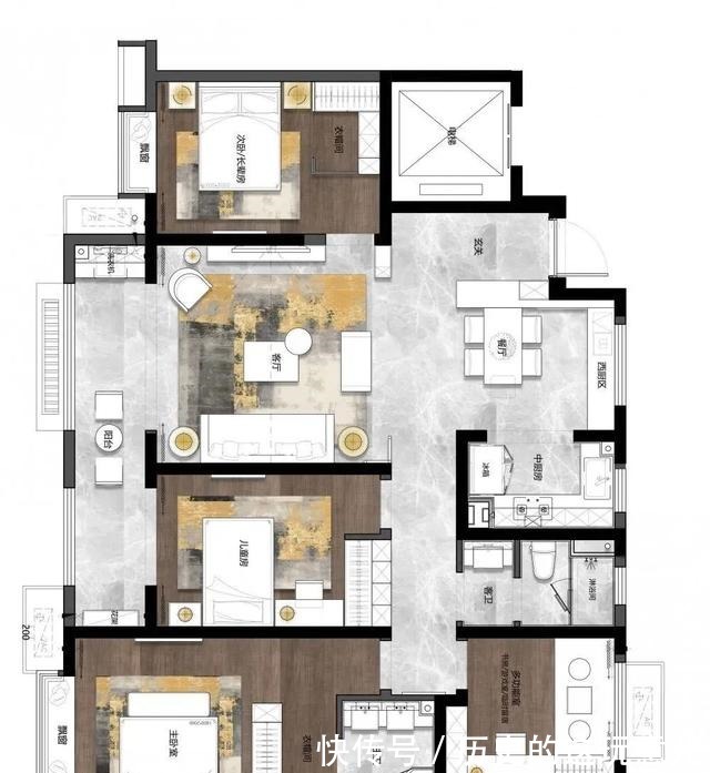 绯红|161平米轻奢新欧式，优雅时尚~！