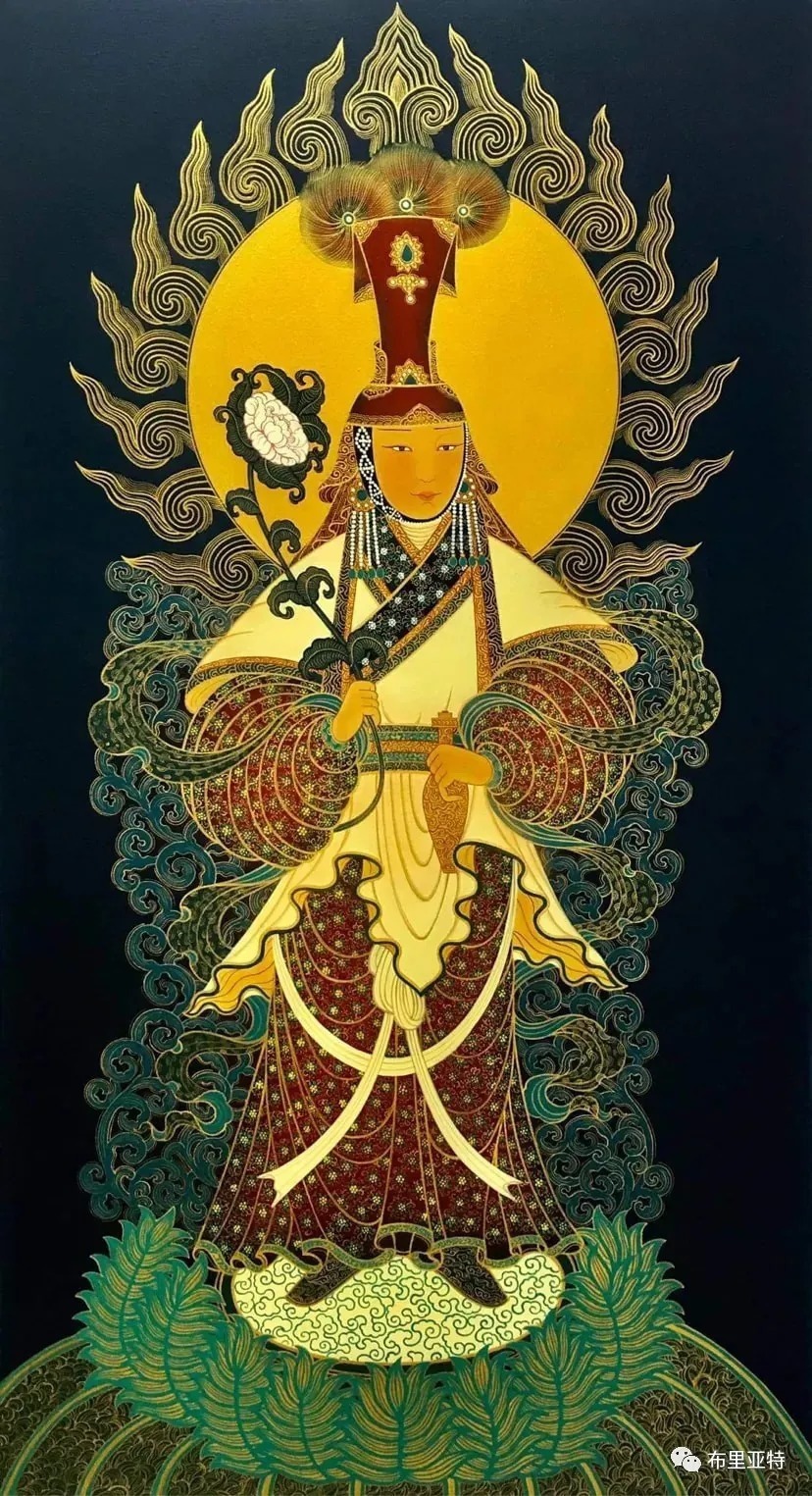 青年女画家奥云额尔德尼重现历代蒙古皇后