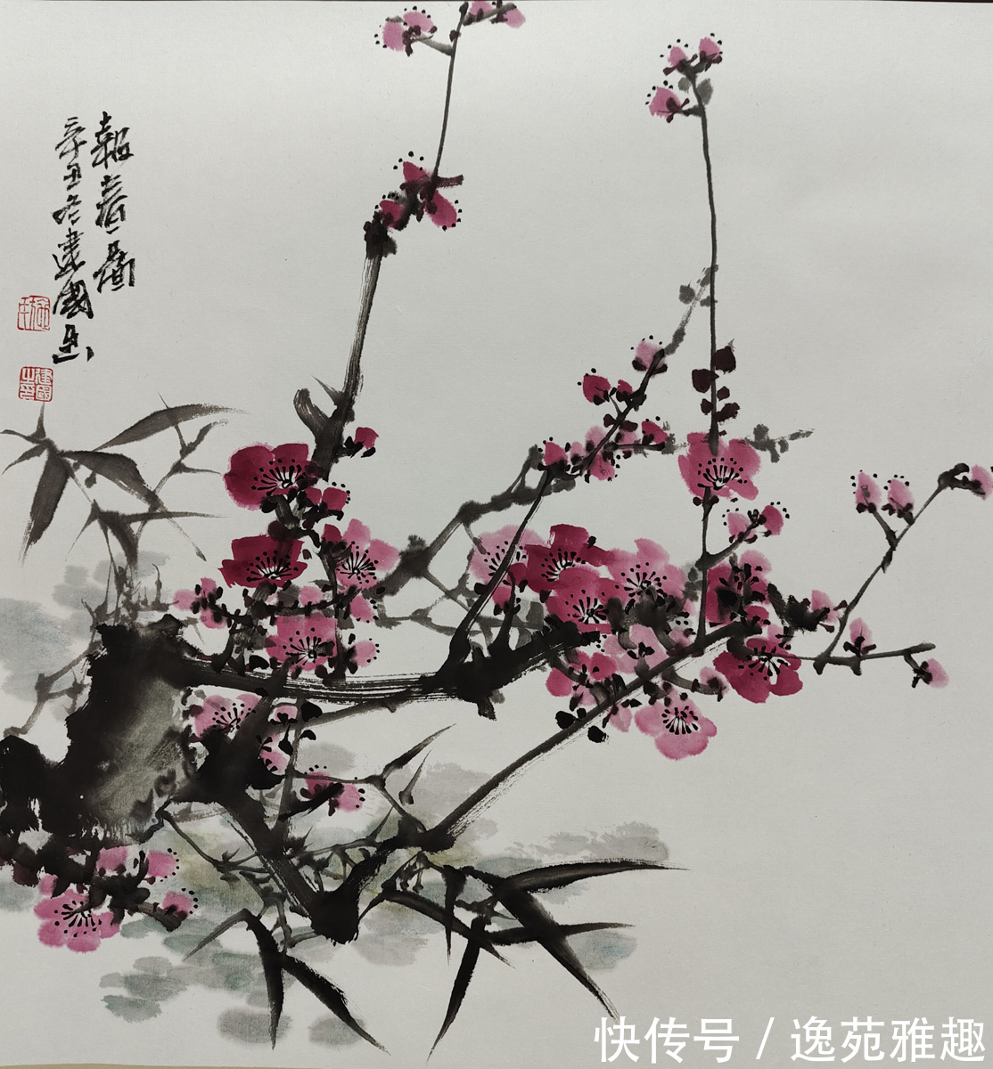 画家@【作品欣赏】春华秋实,心随花开,画家施建国作品欣赏