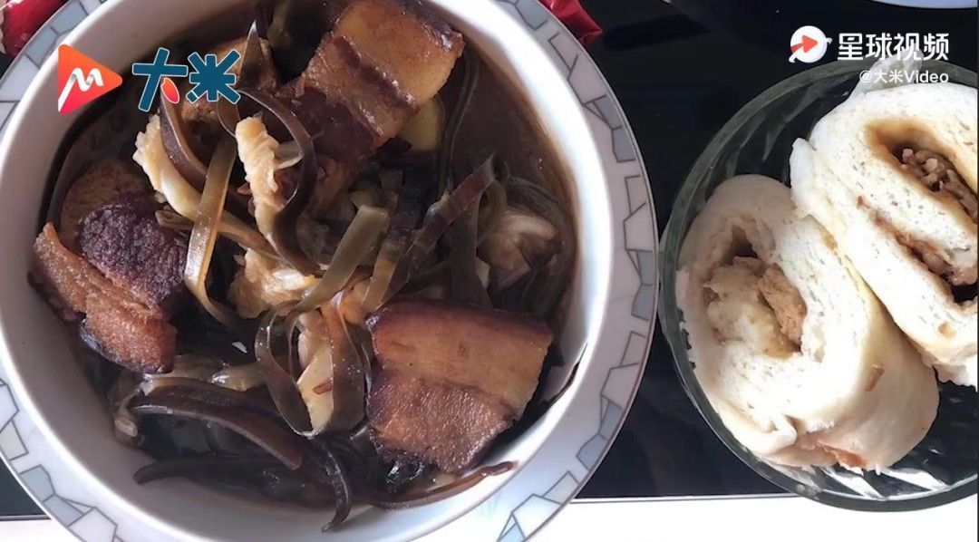 海带丝红烧肉炖粉条小馄饨……网友：眼泪从嘴角流了出来