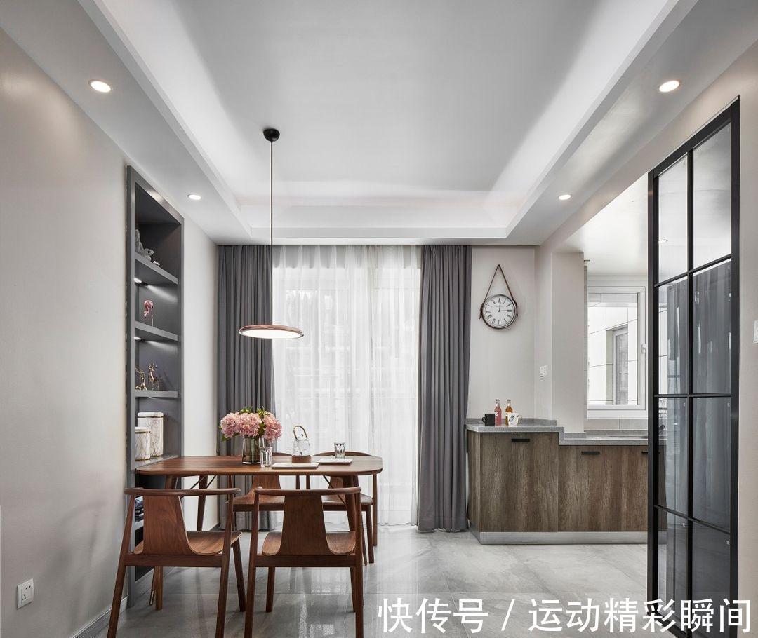 暖水澡|时尚现代三居室,用深灰色打造高级空间,完美体现业主的需求