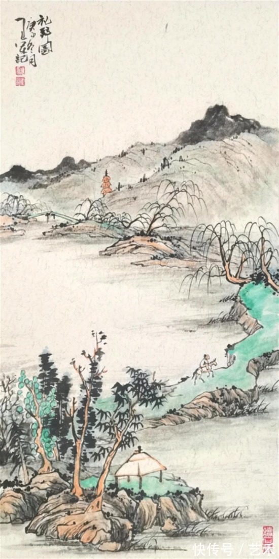 娄师白#古风新韵?意境深远——著名画家张卫军山水画作品赏析