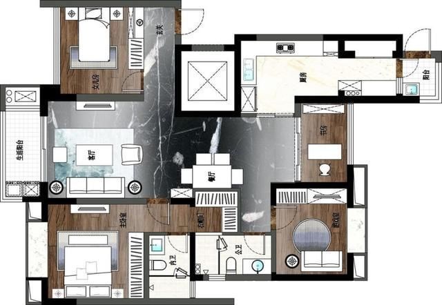 装饰画|仅仅花了9万元,就把103平米的三居室装修的美轮美奂