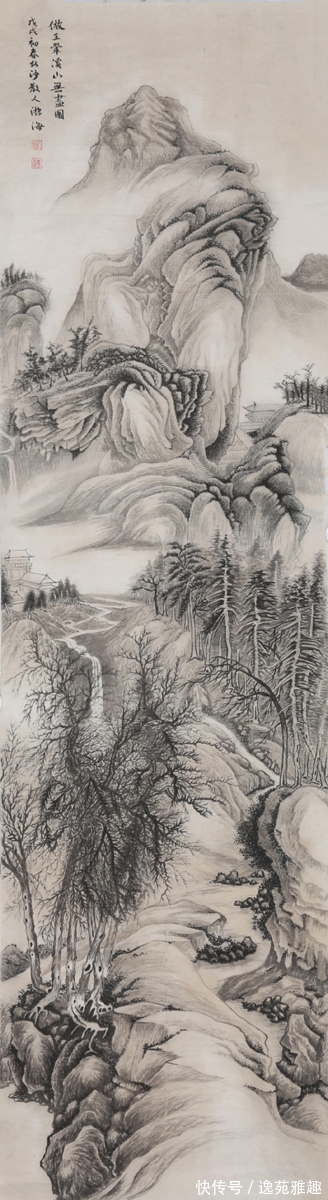 古典#「作品欣赏」山里人的水墨丹青,古典山水传承画家游海作品赏析