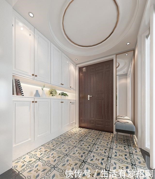 玄关|123平米现代轻奢风格,这应该是所有女性都喜欢的装修了!