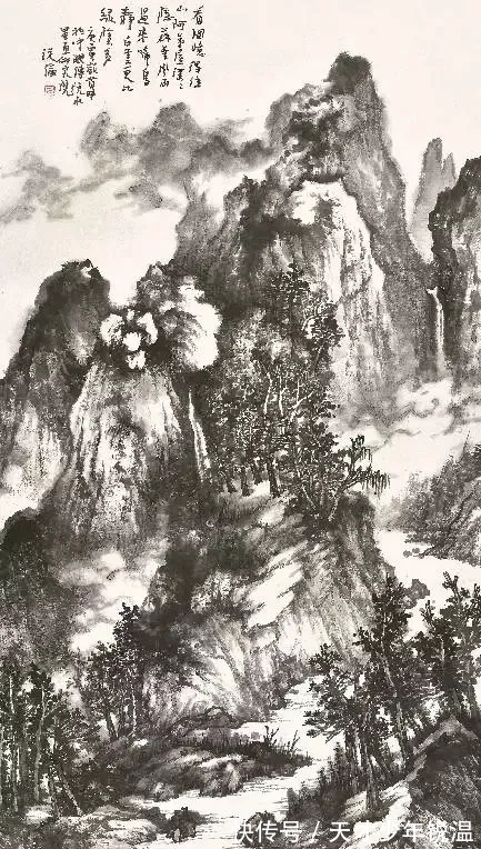 水墨#融会贯通|薛从伦水墨山水画