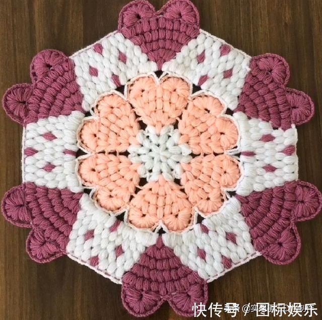 针法@「针织作品」32款只用到一种针法织出来的美垫子,新手留存备用