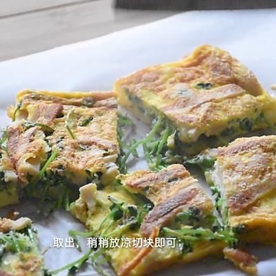 简单又方便 豆苗鸡蛋饼