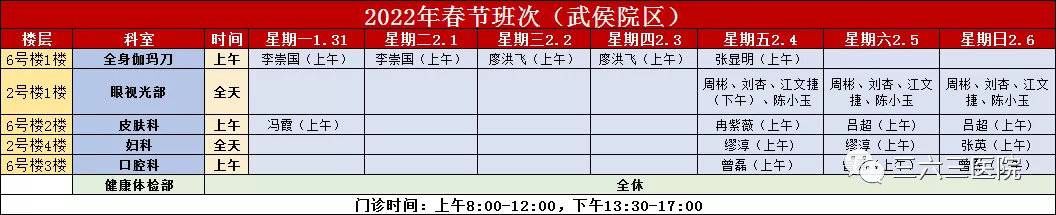 新闻记者|收藏！2022年四川各医院春节期间门急诊安排