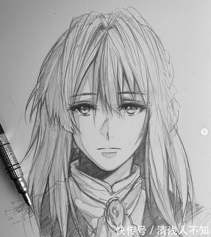 手绘&画师超精美铅笔手绘,让人想起了当年也是拿着铅笔画图的我们