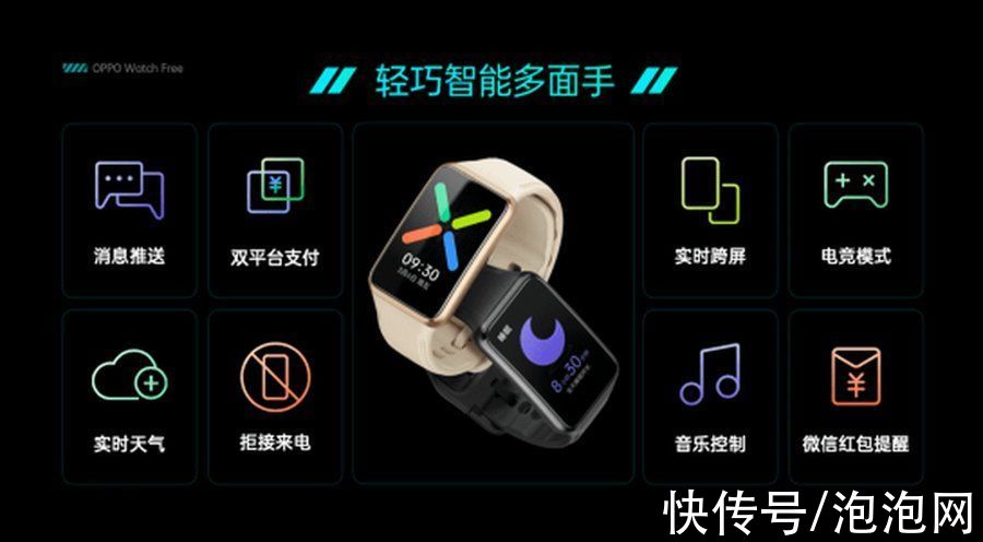 睡眠|33克轻巧大屏智能表，OPPO Watch Free明日开售