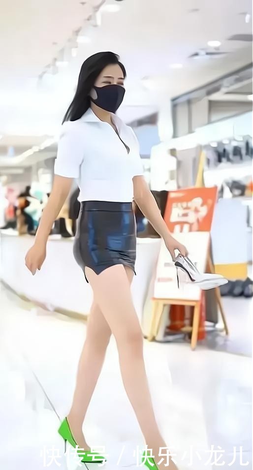 高度|绿色的尖头细高跟,真的很挑人,但是她确实穿出了高跟鞋的新高度