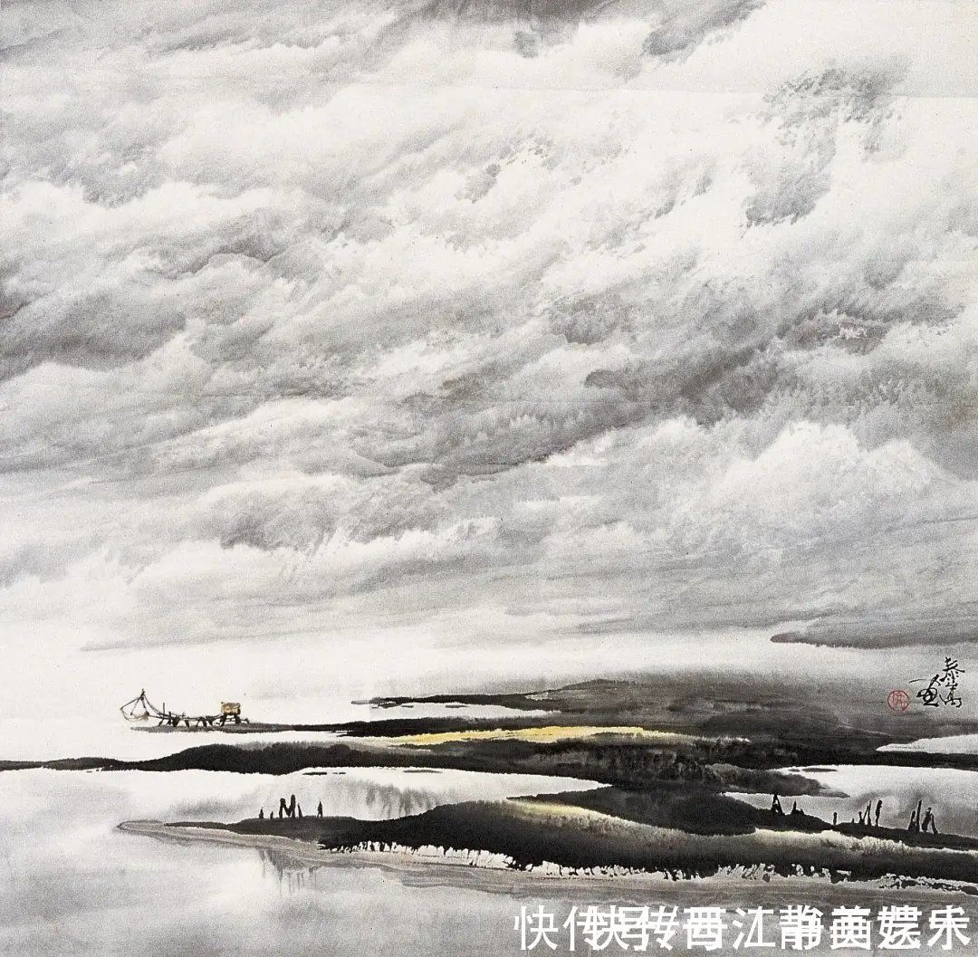 云山雾海@春晚绿野秀 岩高白云屯:这位岭南派画家笔下的云山雾海,厉害了